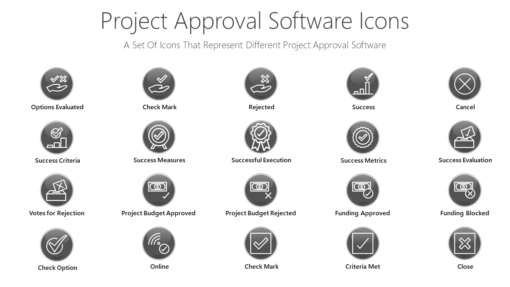 PDI16 Project Approval Software Icons-pptinfographics