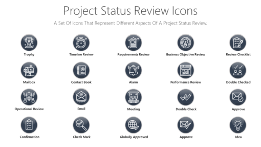 PDI25 Project Status Review Icons-pptinfographics