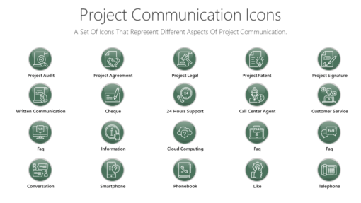 PDI45 Project Communication Icons-pptinfographics