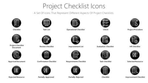 PDI46 Project Checklist Icons-pptinfographics