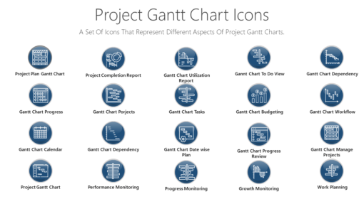 PDI47 Project Gantt Chart Icons-pptinfographics