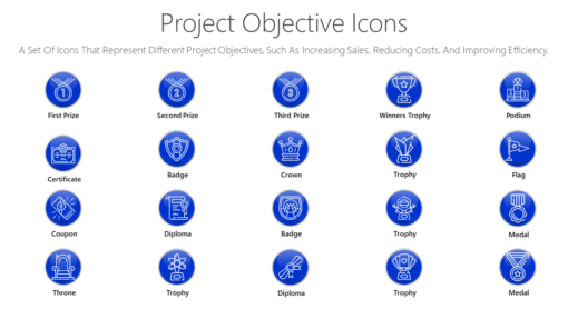 PDI4 Project Objective Icons-pptinfographics