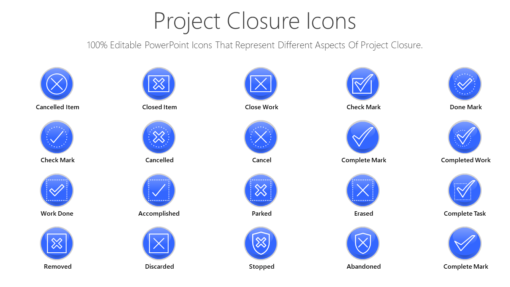 PDI57 Project Closure Icons-pptinfographics