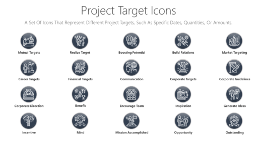 PDI5 Project Target Icons-pptinfographics