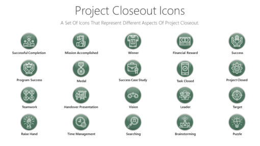 PDI60 Project Closeout Icons-pptinfographics