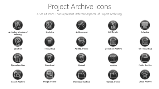 PDI61 Project Archive Icons-pptinfographics