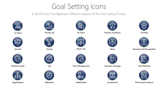 PDI69 Goal Setting Icons-pptinfographics