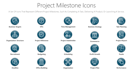PDI6 Project Milestone Icons-pptinfographics