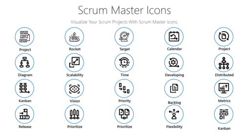 PME41 Scrum Master Icons-pptinfographics