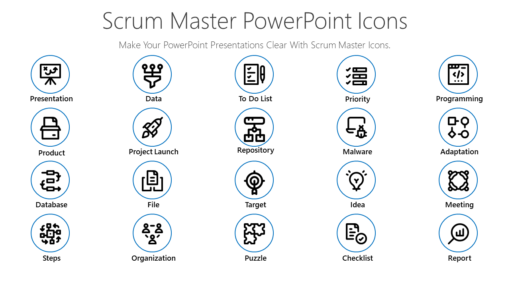 PME42 Scrum Master PowerPoint Icons-pptinfographics