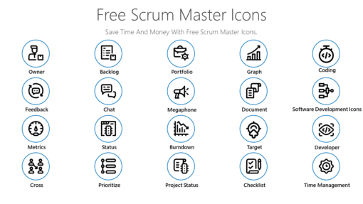 PME43 Free Scrum Master Icons-pptinfographics