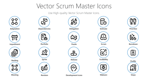 PME44 Vector Scrum Master Icons-pptinfographics