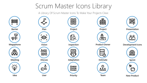 PME47 Scrum Master Icons Library-pptinfographics