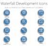 PME49 Waterfall Development Icons-pptinfographics