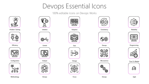 PME54 Devops Essential Icons-pptinfographics
