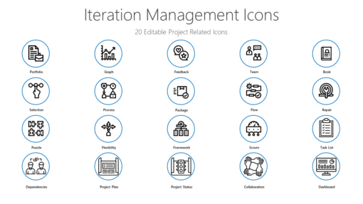 PME55 Iteration Management Icons-pptinfographics