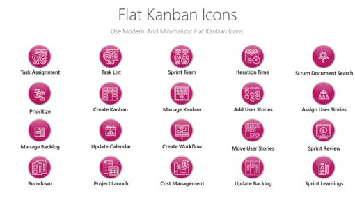 PME64 Flat Kanban Icons-pptinfographics