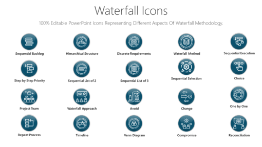 PME65 Waterfall Icons-pptinfographics