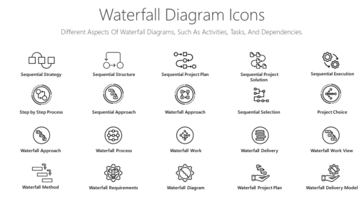 PME67 Waterfall Diagram Icons-pptinfographics