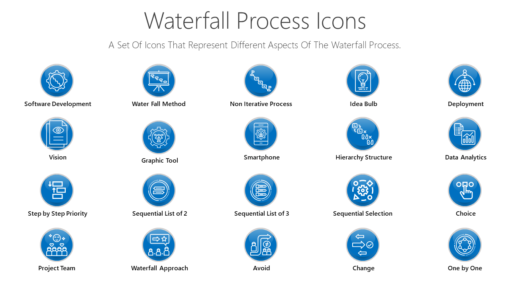 PME68 Waterfall Process Icons-pptinfographics