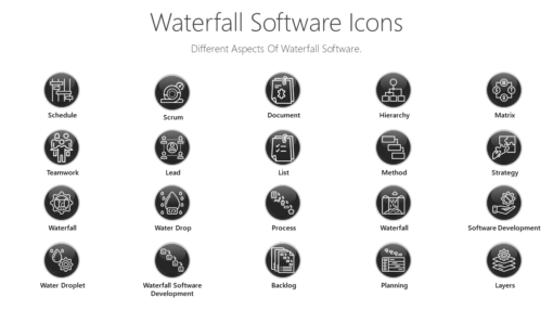 PME71 Waterfall Software Icons-pptinfographics