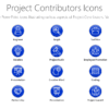 PMI100 Project Contributors Icons-pptinfographics