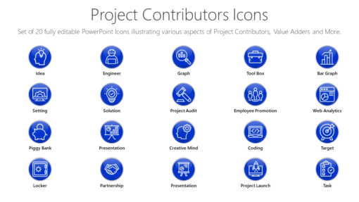 PMI100 Project Contributors Icons-pptinfographics