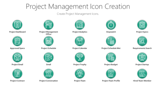 PMI10 Project Management Icon Creation-pptinfographics