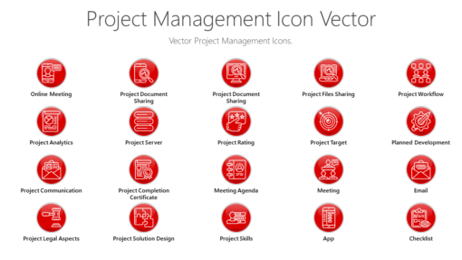 PMI12 Project Management Icon Vector-pptinfographics