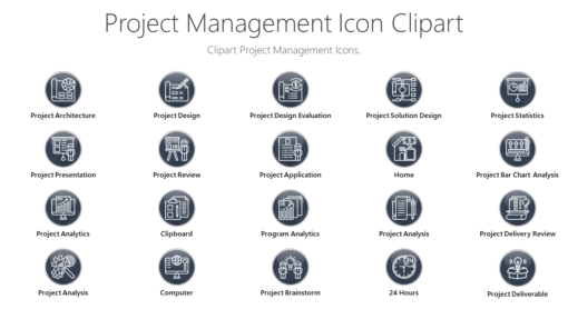 PMI15 Project Management Icon Clipart-pptinfographics
