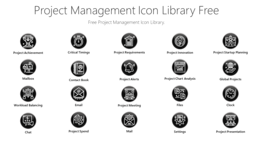 PMI17 Project Management Icon Library Free-pptinfographics