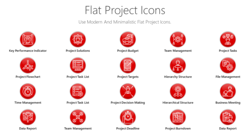 PMI25 Flat Project Icons-pptinfographics