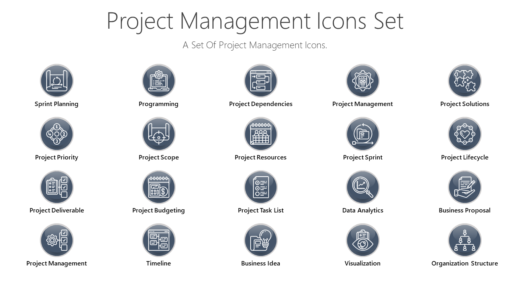 PMI26 Project Management Icons Set-pptinfographics