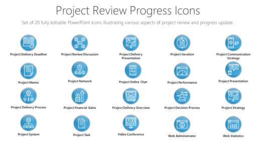 PMI42 Project Review Progress Icons-pptinfographics
