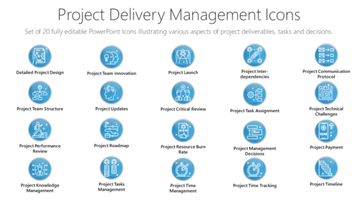 PMI45 Project Delivery Management Icons-pptinfographics