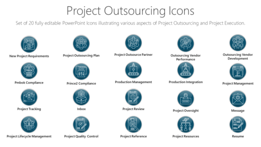 PMI48 Project Outsourcing Icons-pptinfographics
