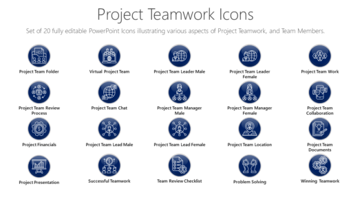 PMI51 Project Teamwork Icons-pptinfographics