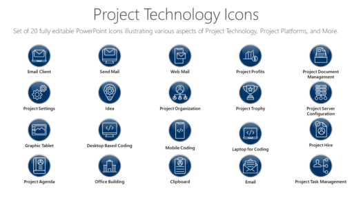 PMI55 Project Technology Icons-pptinfographics