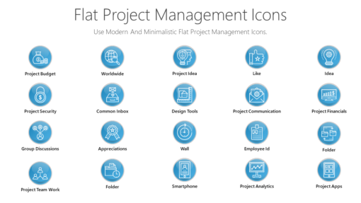 PMI5 Flat Project Management Icons-pptinfographics