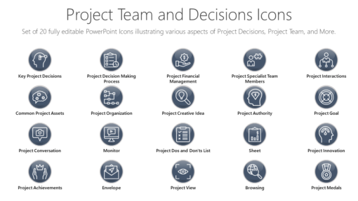 PMI63 Project Team and Decisions Icons-pptinfographics