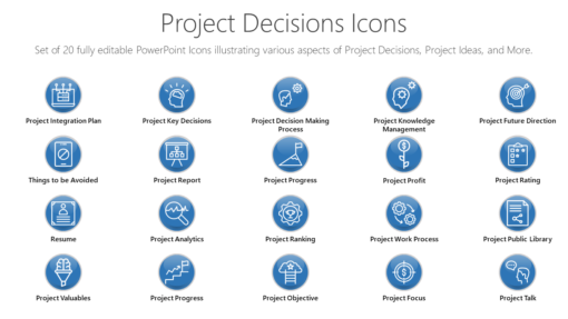 PMI64 Project Decisions Icons-pptinfographics