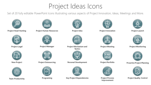 PMI66 Project Ideas Icons-pptinfographics