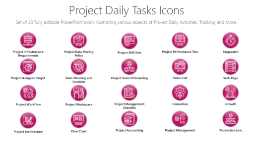 PMI71 Project Daily Tasks Icons-pptinfographics