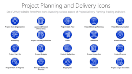 Project Planning and Delivery Icons