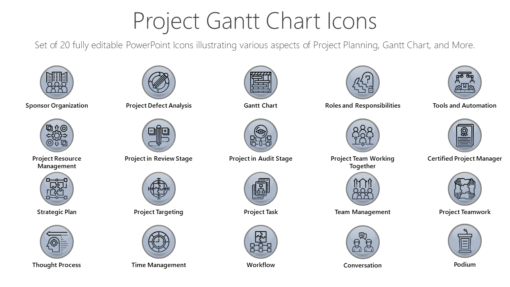 PMI75 Project Gantt Chart Icons-pptinfographics
