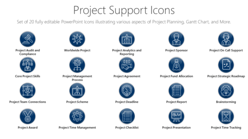 PMI76 Project Support Icons-pptinfographics