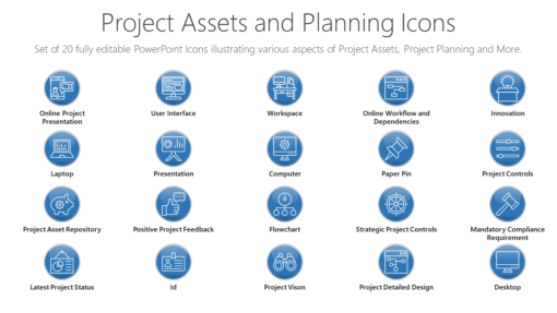 PMI81 Project Assets and Planning Icons-pptinfographics