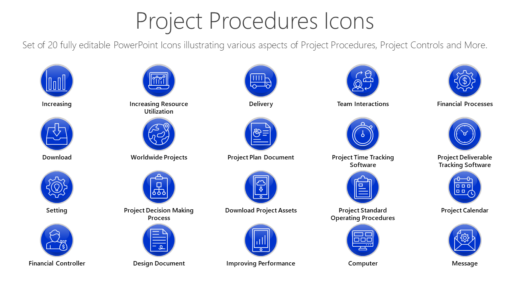 PMI83 Project Procedures Icons-pptinfographics