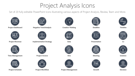 PMI87 Project Analysis Icons-pptinfographics
