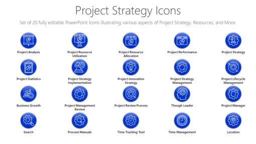 PMI92 Project Strategy Icons-pptinfographics
